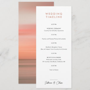 Rose Blush Hochzeitsplan Zeitplan Einladung