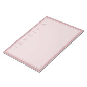 Rose Blush | Ihr Name Notizblock (angewinkelt)