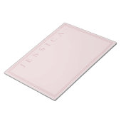 Rose Blush | Ihr Name Notizblock (angewinkelt)