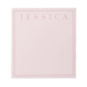 Rose Blush   Ihr Name Notizblock