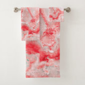 Rose Blush Luxus Edelstein Marmor Badhandtuch Set (Insitu)