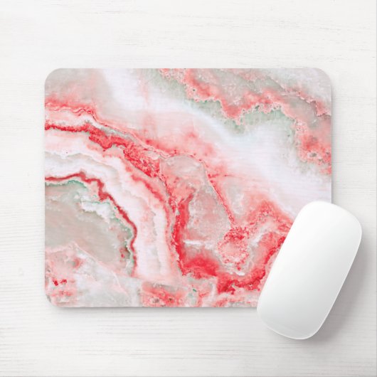 Rose Blush Luxus Edelstein Marmor Mousepad (Mit Mouse)
