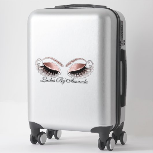Rose Blush Makeup Artist Lashes Extension Name Aufkleber (Koffer)