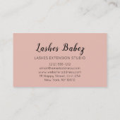 Rose Blush Microblading Makeup Eyelash Glitzer Visitenkarte (Rückseite)