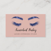Rose Blush Microblading Makeup Eyelash Glitzer Visitenkarte (Vorderseite)