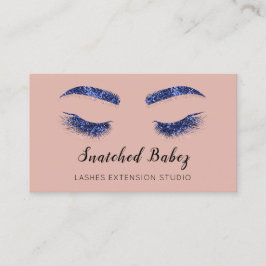Rose Blush Microblading Makeup Eyelash Glitzer Visitenkarte