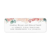 Rose Blush Peach Floral Label (Vorne)