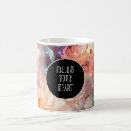 Rose Blush Peach Orange Bloral Kaffeetasse