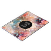 Rose Blush Peach Orange Bloral Notizblock (Linke Seite)