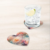 Rose Blush Peach Orange Bloral Untersetzer (Vor Ort)