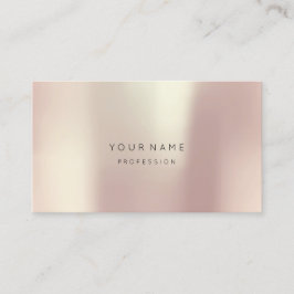 Rose Blush Pearly Abstrakt Minimalseide Metalux2 Visitenkarte