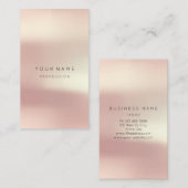 Rose Blush Pearly Abstrakt Minimalseide Vertikal2 Visitenkarte (Vorne/Hinten)