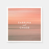 Rose Blush Personalisiert Hochzeit Napkins Serviette (Vorderseite)