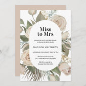 Rose Blush Pink Aquarell Brautparty I Einladung (Vorne/Hinten)