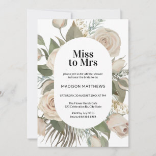 Rose Blush Pink Aquarell Brautparty I Einladung