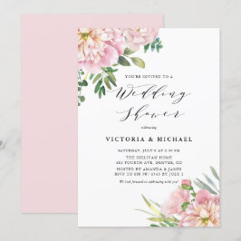 Rose Blush Pink Aquarell Polterabend Einladung