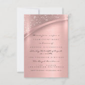 Rose Blush Pink Glitzer Brautparty Hochzeit Einladung (Vorderseite)