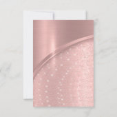 Rose Blush Pink Glitzer Brautparty Hochzeit Einladung (Rückseite)