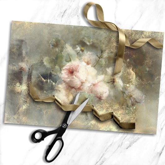 Rose | Blush PInk Grunge Decoupage Seidenpapier