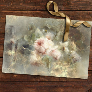 Rose | Blush PInk Grunge Decoupage Seidenpapier
