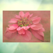 Rose Blush Poinsettias Digitale Kunst Fensteraufkleber (Blatt 3)