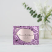 Rose Blush Powder Pink Makeup Artist Event Planner Visitenkarte (Stehend Vorderseite)