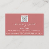 Rose Blush Quality NagelScript QR-Logo Visitenkarte (Rückseite)