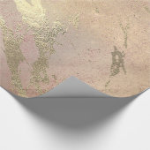 Rose Blush Schlaganfall Skin Gold Marmorgarten Geschenkpapier (Ecke)