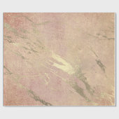 Rose Blush Schlaganfälle Skin Gold Marmor Shiny VI Geschenkpapier (Flach)