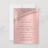 Rose Blush Spark Glitzer Bridal Sweet 16. Einladung (Vorderseite)