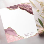 Rose Blush und Gold Glitzer Agate Notizblock<br><div class="desc">Hübsche Rose Erröten und Gold Glitzer agate/geode Aquarell Grafik. Durch Klicken auf "Anpassen" können Ihre persönlichen Daten einfach eingefügt werden. Wenn Sie Unterstützung bei der Platzierung oder Namensanpassung benötigen,  verwenden Sie bitte den unten stehenden Link "Nachricht"</div>