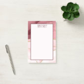 Rose Blush und Gold Glitzer Agate Post-it Klebezettel (Büro)