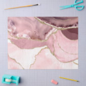 Rose Blush und Gold Glitzer Agate Seidenpapier (Basteln)