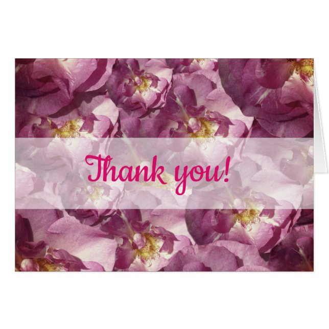 Rose Blüten Foto Aquarellkarte (Vorderseite (Horizontal))