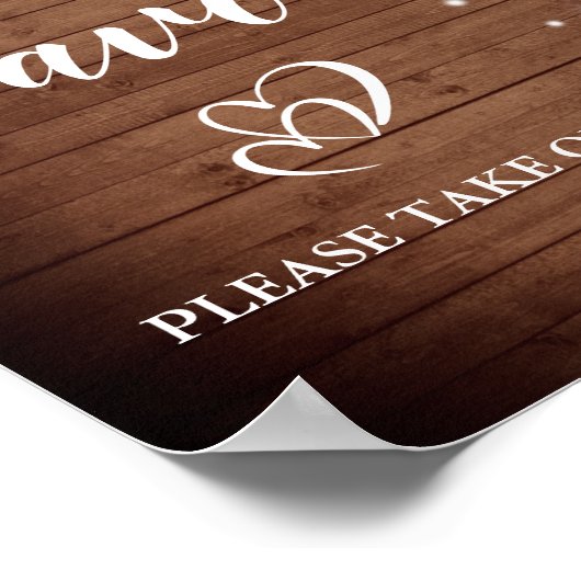 Rose Blütenblume Gastgeschenk Hochzeit Schild Post (Ecke)