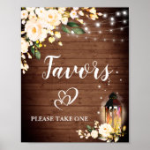 Rose Blütenblume Gastgeschenk Hochzeit Schild Post (Vorne)