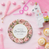 Rose Blütenfarben Brautparty Pappteller (Party)