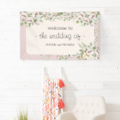 Rose Blütenfarbene Hochzeit Banner (Insitu)
