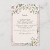 Rose Blütenfarbene Hochzeit Begleitkarte (Vorderseite)