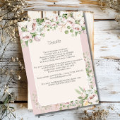 Rose Blütenfarbene Hochzeit Begleitkarte