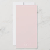 Rose Blütenfarbene Hochzeit Dankeskarte (Rückseite)