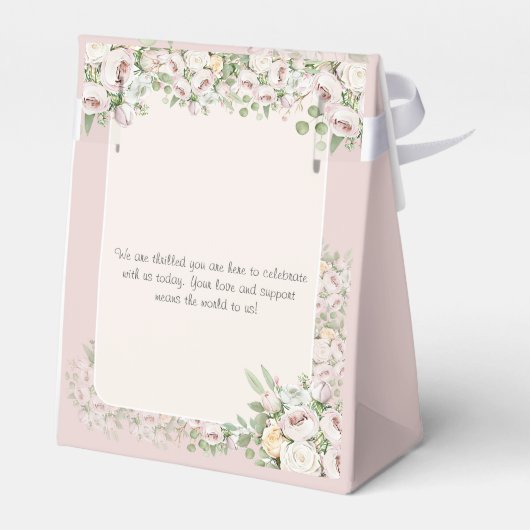 Rose Blütenfarbene Hochzeit Geschenkschachtel (Rückseite)