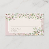 Rose Blütenfarbene Hochzeit Platzkarte (Vorderseite)