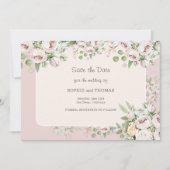 Rose Blütenfarbene Hochzeit Save The Date (Vorderseite)