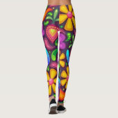 Rose Blütengrün, moderne Leggings Lebensweise (Rückseite)
