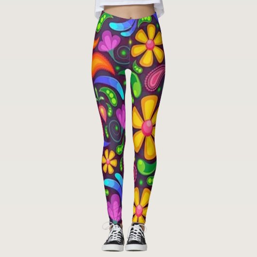 Rose Blütengrün, moderne Leggings Lebensweise (Vorderseite)