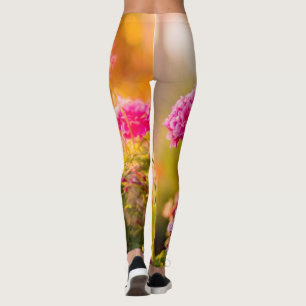 Rose Blütengrün rote Leggings Lebensweise Frauenst