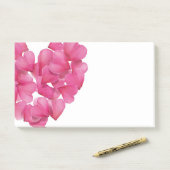 Rose Blütenherzen Kaskade Post-it-Notizblock Post-it Klebezettel (Auf Schreibtisch)