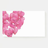 Rose Blütenherzen Kaskade Post-it-Notizblock Post-it Klebezettel (Vorderseite)