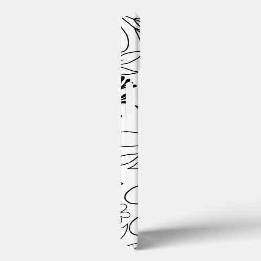 Rose Blütenkunst zeichnend Linienkunst Case-Mate iPhone Hülle (Rückseite / Rechts)